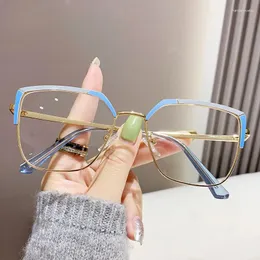 Солнцезащитные очки мода большая рама металлические очки