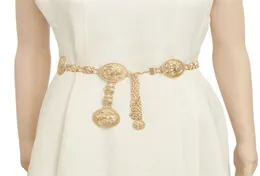 أحزمة مصمم حزام السلسلة الذهبية للنساء عالي الجودة الخصر كيتشي فضي الفضة المعدنية الكبيرة Cinturon Mujer Cummerbunds 2203019646237