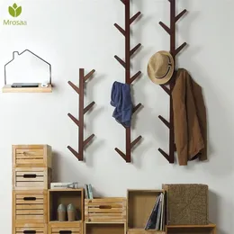 Racks Neue 6/8 Haken Garderobe Wand Massivholz Wandbehang Wohnzimmer Schlafzimmer Dekorative Kleiderständer Alle Hutablage Bambusmöbel T20