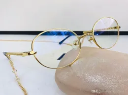 2186Metal سلسلة Round Rounds Sunglasses Frames Women Design Eyeglasses 5022140 for Optical Case8149150