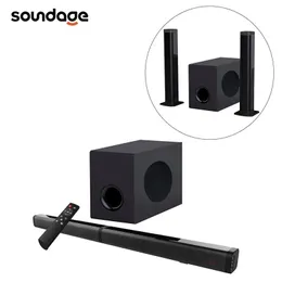 Hoparlörler 80W TV Soundbar 2.1 Bluetooth Hoparlör 5.0 Ev Sinema Sistemi 3D Surround Ses Bar TV için subwoofer ile uzaktan kumanda