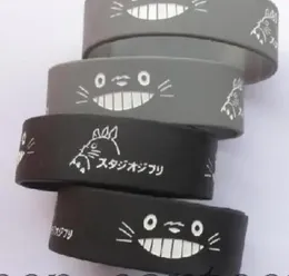 Barkly Yeni 50pcs Popüler Komşum Totoro Bilek Bant Silikon Promosyonu Doldurulmuş Renk Bileklik Ücretsiz Nakliye T30