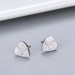 Women Heart Letter Stud Earring Cute Letters Earrings with Stamp Gift for Love Girlfriend Fashion Jewelry Accessories High Quality2472