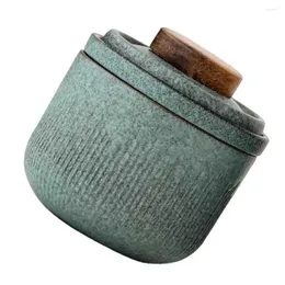 Teaware Set 1 Set Ceramic Tea Service Travel Cup Portable med Carrying Case (Matcha Green)