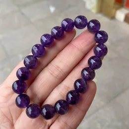 Charmarmband 7A Natural Stone Grade A Sydafrika Amethyst armband Enkel cirkel DIY Drop Delivery Otzjm