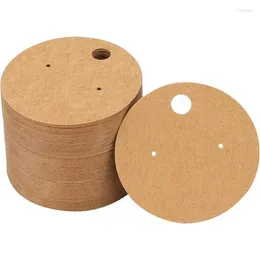 Bags Jewelry Pouches 1000Pcs Round Earring Display Holder Cards Cardboard Ear Studs Blank