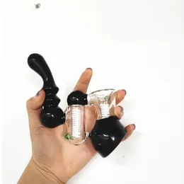 Hookahs Tubo de vidro preto borbulhador bongs tubos de água de vidro percolador inebriante reciclador plataformas de petróleo borbulhadores perc prego carb cap