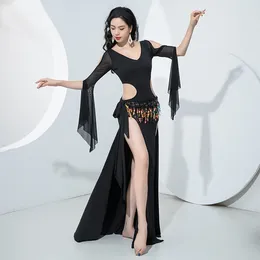 Scenkläder sexig magdansprestanda hafla klänning egyptiska baladi sayi dräkt galabeya fallahi abaya kaftan