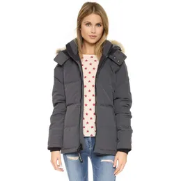 Projektant Kurtki White Canada Duck Windbreak Women Parkas Kurtka Zimowa puffer prawdziwy wilk futra arktyczne hurtowe wykończenie hurtowe qing