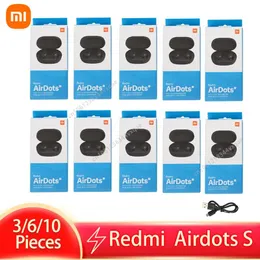 이어폰 오리지널 Xiaomi AirDots S 3/6/10 조각 TWS REDMI AIRDOTS PRO 2 EARBUD 무선 이어폰 Bluetooth 5.0 게임 헤드셋