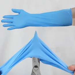 Disposable Clean LongRubber Flexible Waterproof Dishwashi Acid and Alkali Resistant Kitchen Tools Nitrile Gloves 231229