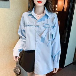 Kvinnor BLOUSES Women Spring Autumn Style Shirts Lady Casual Long Sleeve Turn-Down Collar Solid Color Blusa Tops ZZ1939