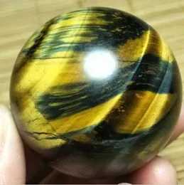 Artesanato 150g natural azul amarelo misturado olho de tigre bola de cristal olho de tigre quartzo shpere cura reiki para decoração de casa