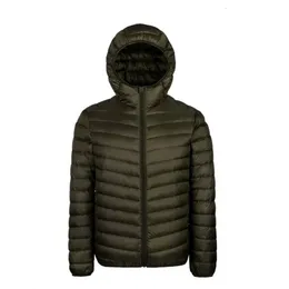 다운 재킷 남자 90% 화이트 오리 다운 슈퍼 라이트 다운 재킷 남자의 가벼운 열 코트 후드 깃털 코트 231229