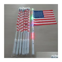 Banner Flags American Hand Led Flag 4Th Of Jy Independence Day Usa Party Supplies K05137327504 Drop Delivery Home Garden Festive Dhk9X