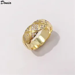 Donia Schmuck Luxus Ring Mode weitmaschig Kupfer Mikro eingelegt Zirkon europäischen und amerikanischen kreativen Designer Geschenk2745