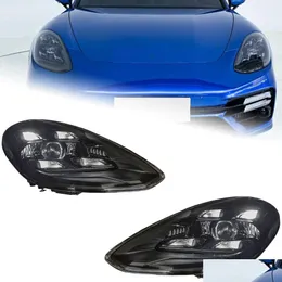 For Porsche Panamera 971 Headlights 20 17-2023 Upgrade Headlamp Assembly Drl Dynamic Turn Singal Part Light Drop Delivery Dhcsp