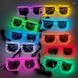 زخرفة الحفلات ، أدى إلى نظارات LED مع لوازم أعياد الميلاد الخفيفة النيون نظارة شمسية Lumionus مهرجان الدعائم الهدية الجديدة
