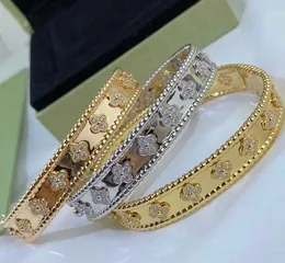 Designer-Schmuck Luxus-Armband VCF Kaleidoskop 18 Karat Gold Van Clover-Armband mit funkelnden Kristallen und Diamanten, perfektes Geschenk für Frauen und Mädchen DJYK