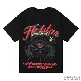 T-shirt Hellstar T-shirt uomo T-shirt uomo Designer T-shirt Donna T-shirt Hellstar Devil's Eye Stampa High Street Vintage Casual Manica corta Rap Top EOKS