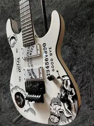 Venda quente de boa qualidade de alta qualidade Custom Shop KH-2 Ouija Kirk Hammett Cynthia Guitarra elétrica branca --- Instrumentos musicais