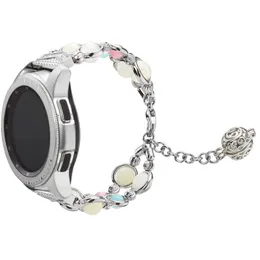 Pulseiras 20mm pulseira de jóias de metal para galaxy watch 3 41mm/42mm/active 2 pulseira fhxa95 pulseira feminina pingente para garmin vivoactive 3