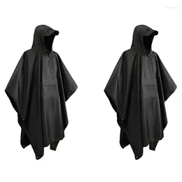 Impermeabili 2X 3 in 1 Impermeabile Cappotto antipioggia Uomo Donna Tendalino dal poncho per moto Tappetino da picnic