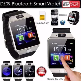 Watches Smart Watch DZ09 Wrisbrand Android Akıllı Sim Akıllı Cep Telefonu Kameralı İzle Uyku Durumunu Perakende Kutusu ile Kayıt yapabilir