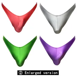 Underpants Masked Staffs New Men's Glossy Oversized Tpants Sexy Solid Bikini High Score Sexy Bikini Bottomed Underwear Shiny Pants