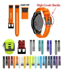 26 22 22 مم حزام حزام الساقين لـ Garmin Fenix ​​5x 5 5S Plus 3 3HR D2 S60 Watch Silicone Easyfit Band Band STRAP3743735