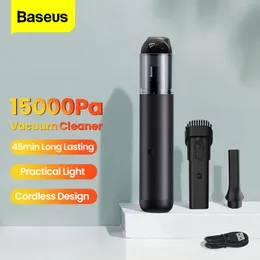 BASEUS 15000PA CAR VACUUM Cleaner Auto Wireless Handheld For Home PC Cleaning Cordless Vacum med LED -ljus 231229