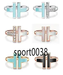 The New double Tshaped opening 925 sterling silver Band Rings 11with original logo fashion woman jewelry ring8477612