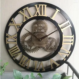 벽 시계 매달려 클럭 디지털 아메리칸 스타일 크리에이티브 대나무 reloj de pared