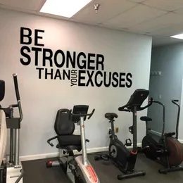 Klistermärken är starkare än dina ursäkter klistermärke Gym Classroom Motivational Inspirational Citat Wall Decal Fitness CrossFit 4332
