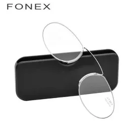 Óculos pince nez estilo nariz descansando beliscar portátil fino pincenez óptica óculos de leitura sem braço velho homem mulher +1.50 +2.00 +2.50 +3.0