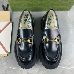 mocassini da donna con suola carrarmato mocassino scarpe eleganti designer donna appartamenti tacchi piattaforma mocassini grossi con ricamo ape muli in pelle nera causale