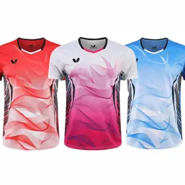 Camisas pingong camisas esportivas camisetas das mulheres dos homens de secagem rápida respirável tênis de mesa camisas de corrida camisas de tênis de fitness