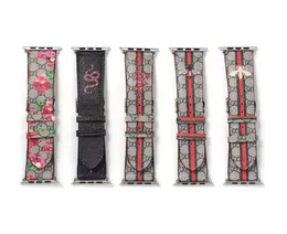 Newest Designer For Apple Smart Watch Leather Straps 42mm 38mm 40mm 44mm Adjustable Strap for iWatch 5 4 3 2 Flower Band Replaceme4721609