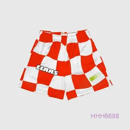 2024 Mens e Womens Moda Praia Shorts West Coast Designer Ericemanuelsshorts Marca Americana Ee Fitness Grid Color Block Esportes Lazer Rua Hiphop Overs Utu8