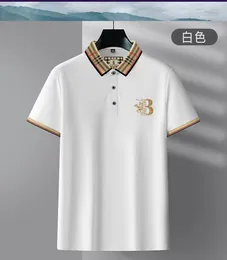 Burbery of Men Designer kortärmad polo högkvalitativ broderad kortärmad bomullspolo skjorta herr t-shirt koreanska modekläder sommar lyxig topp 280