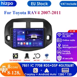 4G-LTE Android 12 Car Radio for Toyota RAV4 3 XA30 2007 - 2011 Navi GPS Multimedia Video Player Auto Stereo Carplay Head Unit BT