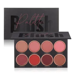 Alta qualidade 8 cores menina blush paleta de maquiagem bochecha contorno cosméticos blush creme rouge matiz 231229