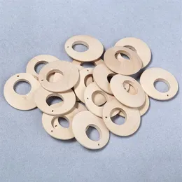 50st Lot 40mm Diy Loose Round Unfinshed Tood Spacer Pärlor Naturliga träpärlor för halsbandörhängen som gör smycken Fynd240y