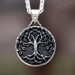 Ожерелья с подвесками 2023, креативный дизайн из нержавеющей стали, ожерелье викингов «Древо жизни» Yggdrasi, модные ювелирные изделия, подарок