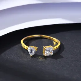 AAA ZIRCON RING S925 ANEL PULHO ABRIMENTO DE PRATA PREVEL PLATADO 18K MANHA MULHERA MULHERIA Brand High End Ring Heart Zircão Ringue Jóias Românticas Jóias dos Namorados Dia das Mães Presente SPC