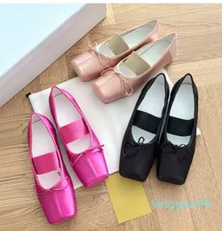 Kledingschoenen margiela Luxe Ballet Mode Dames Zwarte Flats Bootschoenen Dames Lederen Vagebond Loafers Groot