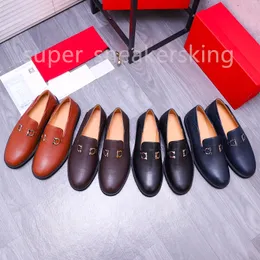 Mens Brand Fashion Shoters Classic Leather Leather Men Office Office Office Offical Dress Shoes Designer Party Wedding Flat Size 38-45