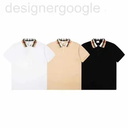 Herrpolos designer burber män b halsduk skjorta hoodie bur tees rutig krage 230 g dubbel garn bomull vermilion polo lyx varumärken topp freeshiping 0vi6