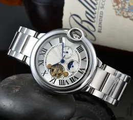 Pelle di lusso Uomo Donna cinturino tourbillon Movimento meccanico automatico orologi da polso da serbatoio orologio da uomo giorno data orologi da uomo regali heuerity