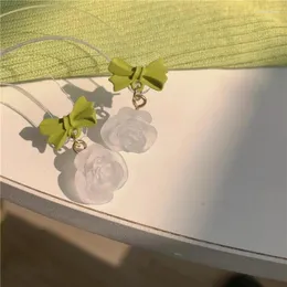 Dangle Earrings Gentle Temperament Bell Orchid Small Fresh Bow Flower Sen Style Girl Versatile